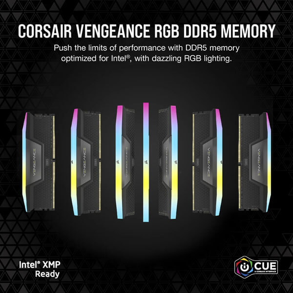 Corsair Vengeance RGB 64GB (32GBx2) 5600MHz CL40 DDR5 Ram