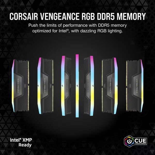 Corsair Vengeance RGB 64GB (32GBx2) 6000MHz CL40 DDR5 Ram