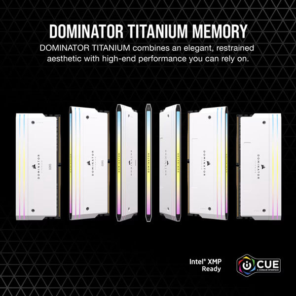 Corsair Dominator Titanium RGB White 32GB (16GBx2) 6000MHz CL30 DDR5 RAM