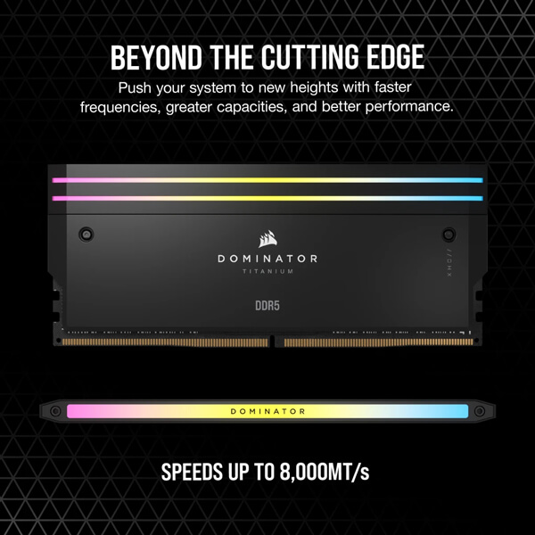 Corsair Dominator Titanium RGB 64GB (32GBx2) 6000MHz CLDDR5 RAM