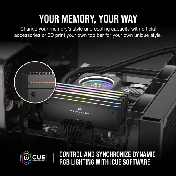 Corsair Dominator Titanium RGB 64GB (32GBx2) 6000MHz CLDDR5 RAM