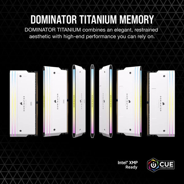 Corsair Dominator Titanium RGB White 64GB (32GBx2) 6000MHz CL30 DDR5 RAM