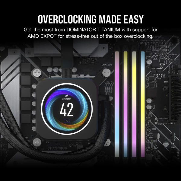 Corsair Dominator Titanium RGB Grey 64GB (32GBx2) 6000MHz CL30 DDR5 RAM