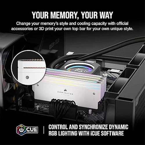 Corsair Dominator Titanium RGB White 64GB (32GBx2) 6000MHz CL30 DDR5 RAM