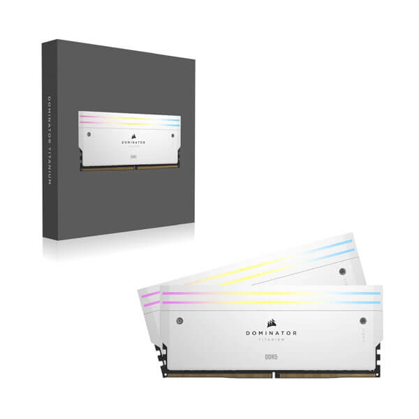 Corsair Dominator Titanium RGB White 64GB (32GBx2) 6600MHz CL32 DDR5 RAM