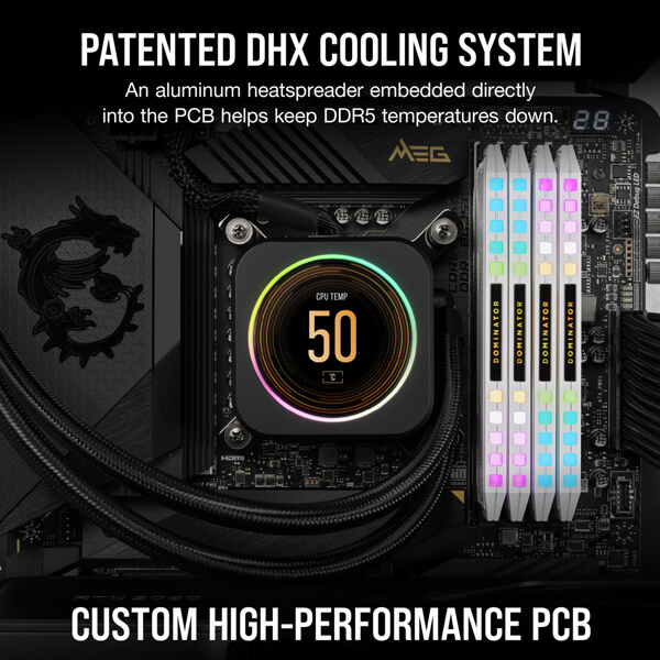 Corsair Dominator Platinum RGB White 32GB (16GBx2) 5600MHz CL36 DDR5 RAM