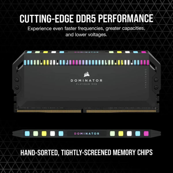 Corsair Dominator Platinum RGB 32GB (16GBx2) 6400MHz DDR5 CL32 RAM