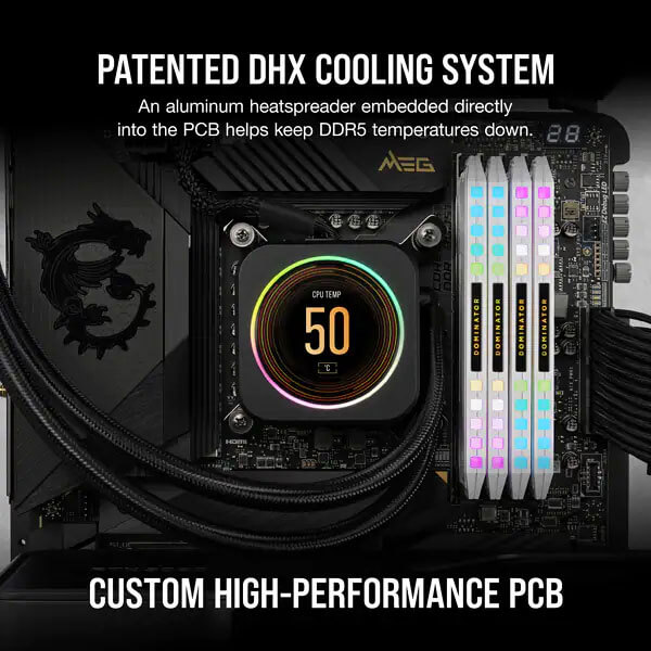 Corsair Dominator Platinum RGB White 64GB (32GBx2) 5600MHz CL40 DDR5 RAM