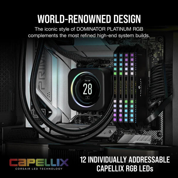 Corsair Dominator Platinum RGB 64GB (32GBx2) 6000MHz CL40 DDR5 RAM