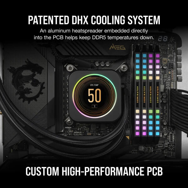 Corsair Dominator Platinum RGB 64GB (32GBx2) 6000MHz CL40 DDR5 RAM