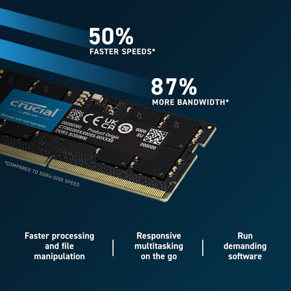 Buy Crucial 16GB DDR5 Laptop Ram, CT16G48C40S5