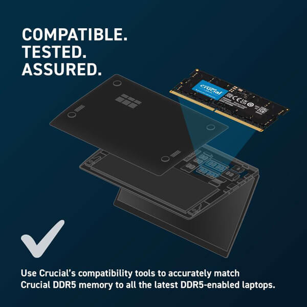 Crucial 16GB 5200MHz CL42 DDR5 Laptop RAM