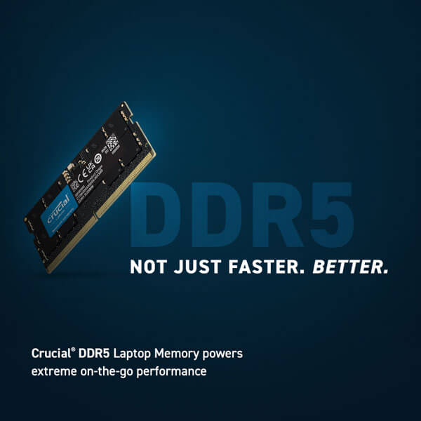 Crucial 32GB 4800MHz CL40 DDR5 Laptop RAM