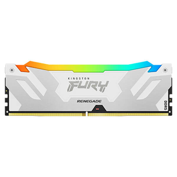 Kingston Fury Renegade RGB XMP 32GB (16GBx2) DDR5 6000MHz Desktop Ram (White-Silver)