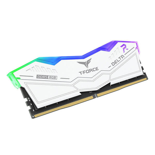 TeamGroup T-Force Delta RGB 16GB (16GBx1) DDR5 5200MHz Desktop RAM (White)