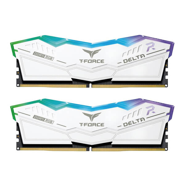Teamgroup T-Force Delta RGB 32GB (16GBx2) DDR5 5200MHz Desktop RAM (White)