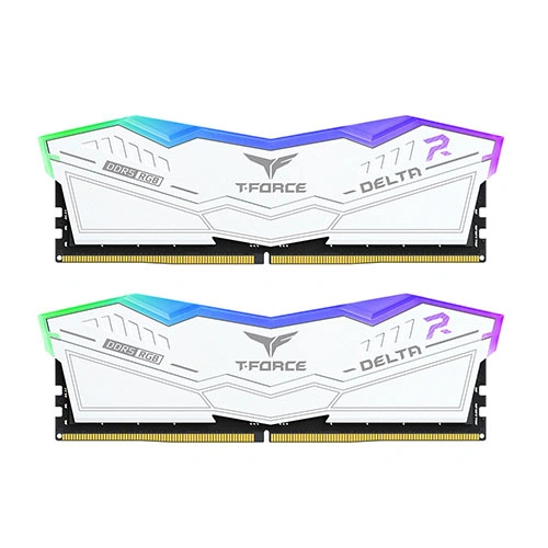 TeamGroup T-Force Delta RGB DDR5 White 32GB (16GB x 2) 6000MHz CL38 RAM