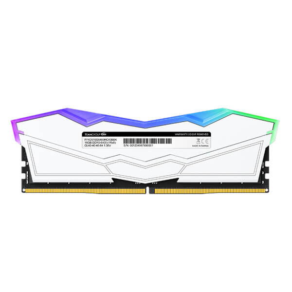 TeamGroup T-Force Delta RGB 32GB (16GBx2) DDR5 6400MHz Desktop RAM (White)