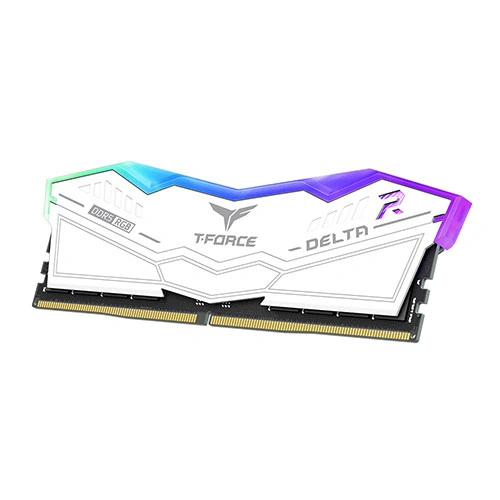 TeamGroup T-Force Delta RGB DDR5 64GB (32GB x 2) 6000MHz CL30 White RAM