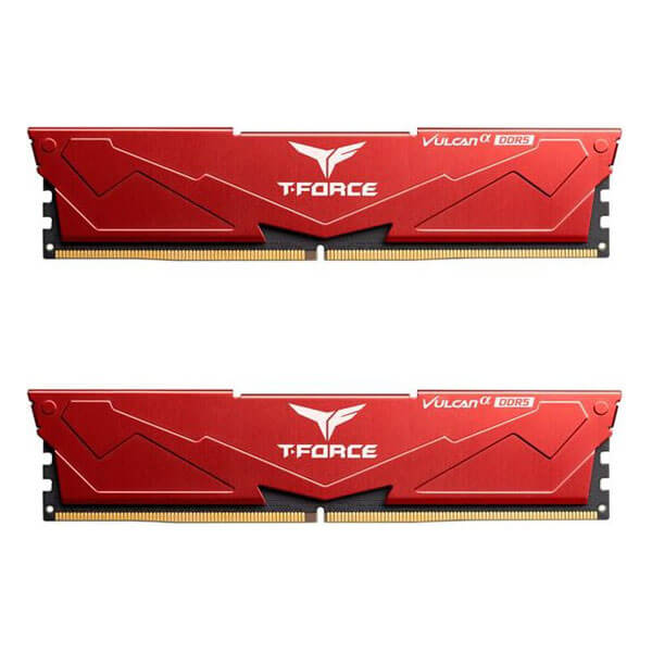 TeamGroup T-Force Vulcan Alpha 32GB (16GBx2) DDR5 6000MHz Desktop Ram (Red)