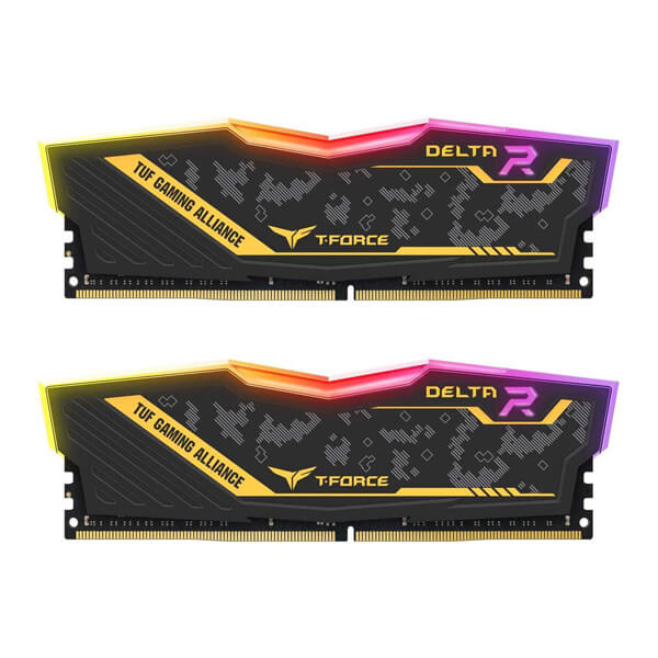 TeamGroup T-Force Delta TUF Gaming RGB 32GB (16GBx2) DDR4 3200MHz Desktop RAM (Black)