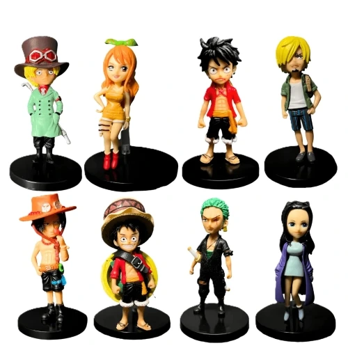 One Piece 7cm Action Figures, Set of 8
