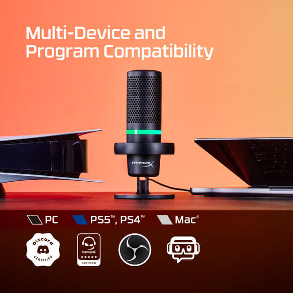 HyperX DuoCast RGB USB Condenser Microphone (Black)