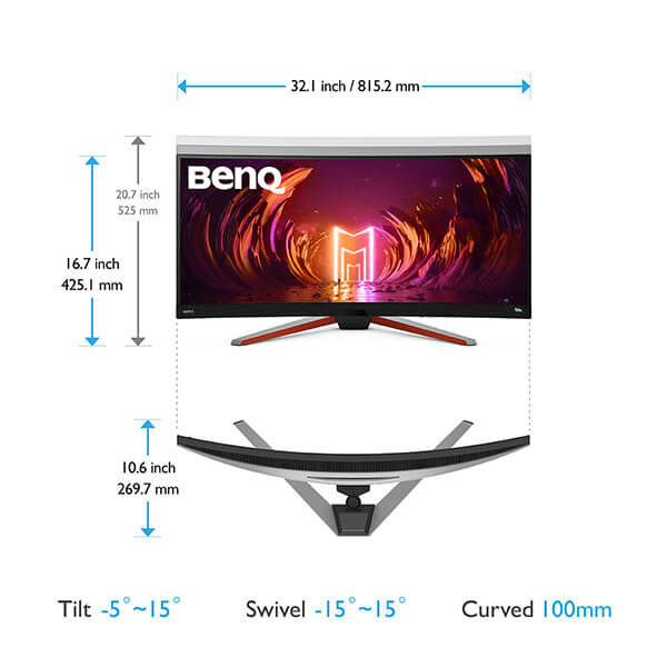 BenQ MOBIUZ EX3415R 34 Inch Curved Gaming Monitor