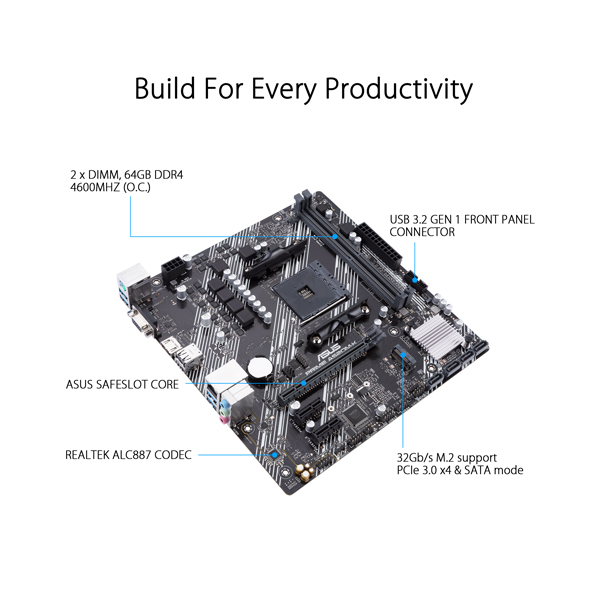 Asus Prime A520M-K DDR4 M-ATX Motherboard
