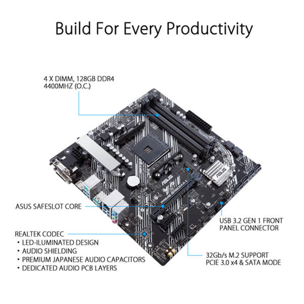 Asus Prime B450M-A II M-ATX Motherboard