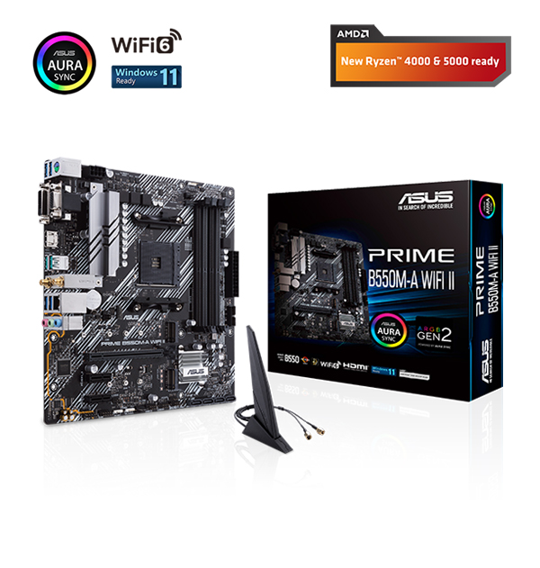 Asus Prime B550M-A WIFI II M-ATX Motherboard