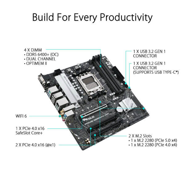 Asus Prime B650M-A WIFI M-ATX Motherboard