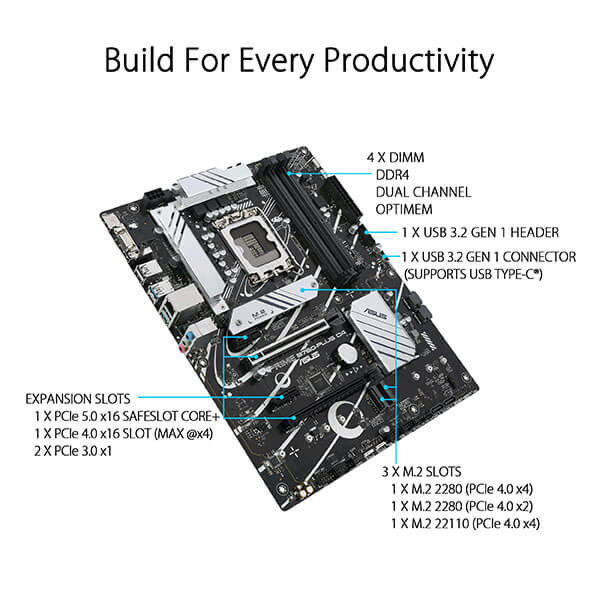 Asus Prime B760-Plus D4 Motherboard