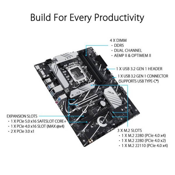Asus Prime B760-PLUS ATX Motherboard