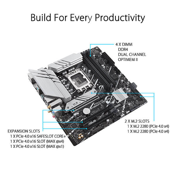 Asus Prime B760M-A WIFI D4 Motherboard
