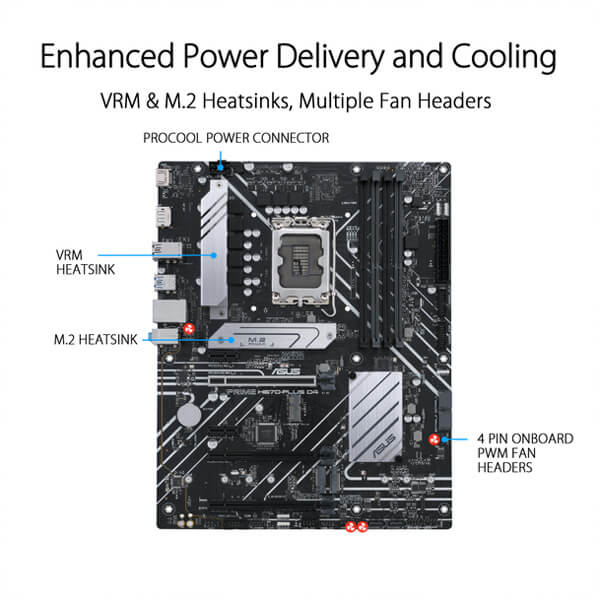 Asus Prime H670-PLUS D4 Motherboard