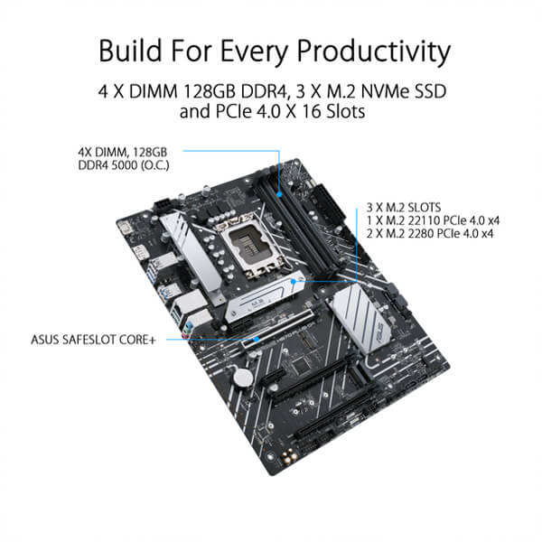 Asus Prime H670-PLUS D4 Motherboard