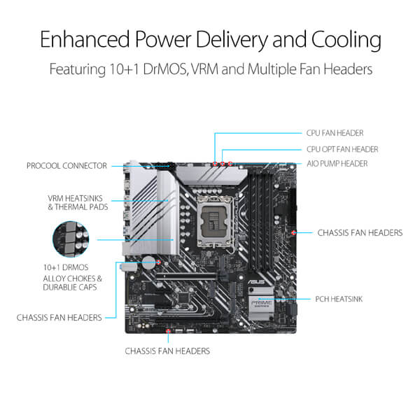 Asus Prime Z690M-Plus D4 Motherboard