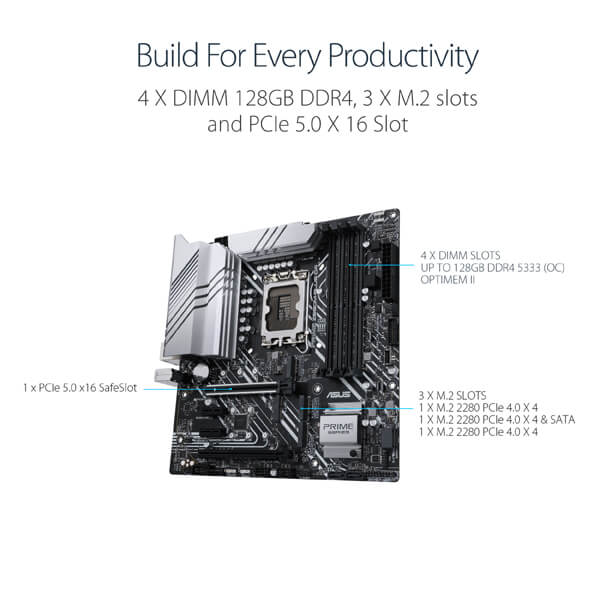 Asus Prime Z690M-Plus D4 Motherboard