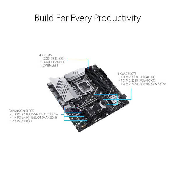 Asus Prime Z790M-Plus D4 Motherboard