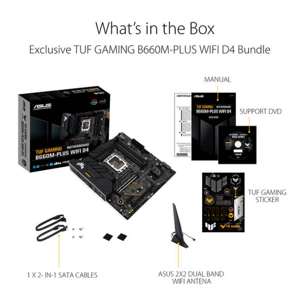Asus TUF Gaming B660M-PLUS WIFI D4 Motherboard