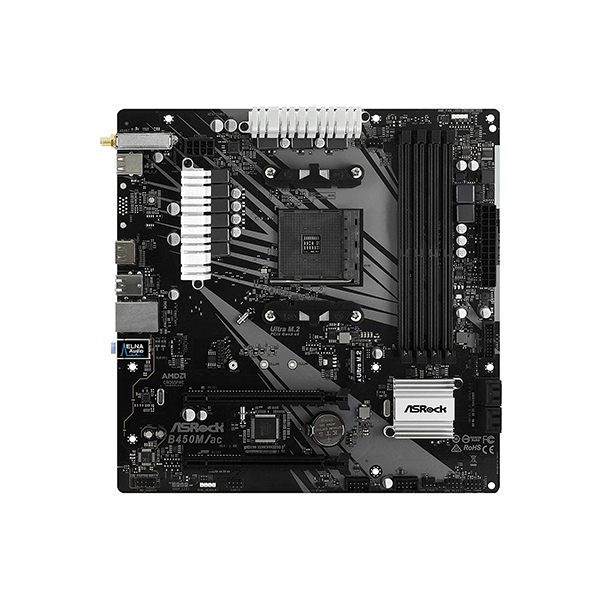 ASRock B450M/ac (Wi-Fi) Motherboard