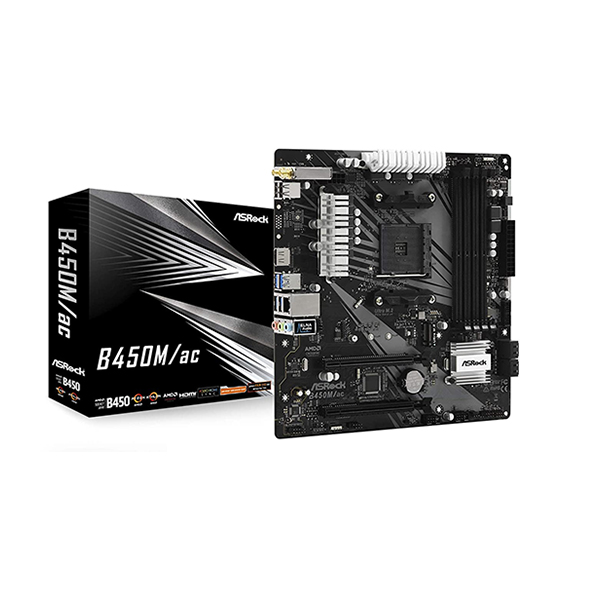 ASRock B450M/ac (Wi-Fi) Motherboard