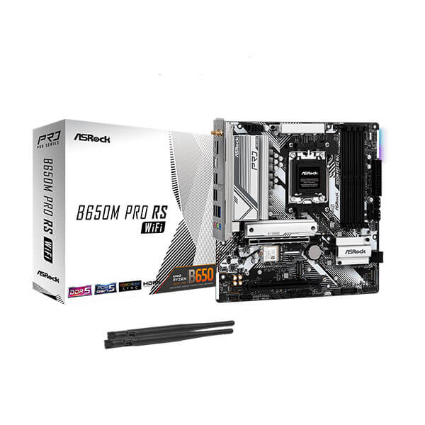 マザーボード ASRock B650M Pro RS WiFi (B650 AM5 mATX) ASRock B650M Pro RS WiFi Motherboard