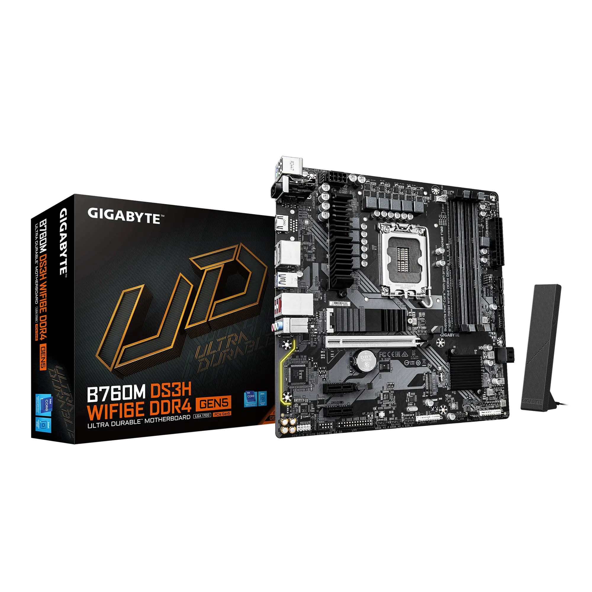 Gigabyte B760M DS3H Wifi6e DDR4 M-ATX Gen5 Motherboard