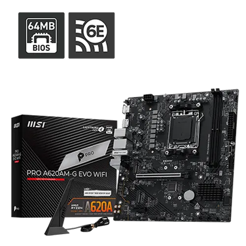 Msi Pro A620AM-G Evo WiFi M-ATX Motherboard