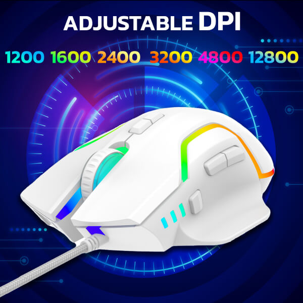 Ant Esports GM320 RGB White Gaming Mouse