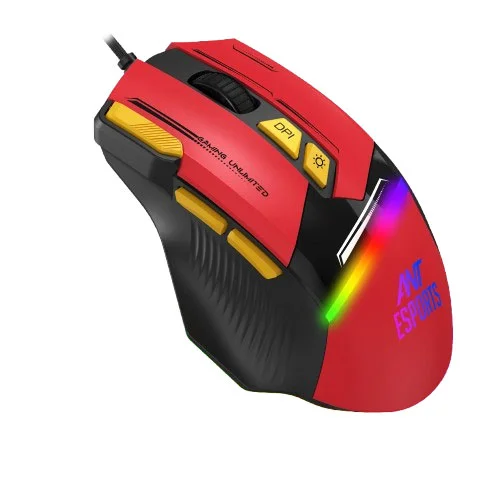 Ant Esports GM333 Gaming Mouse (Black-Red-Yellow)