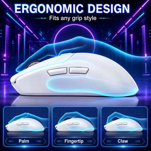 Aula SC580X Tri Mode White Gaming Mouse