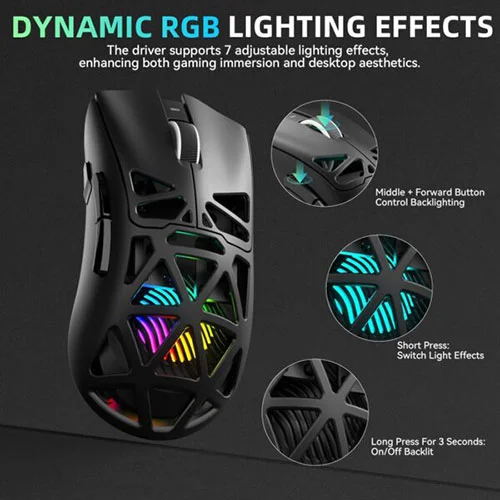 Aula SC620 Tri Mode RGB Gaming Mouse